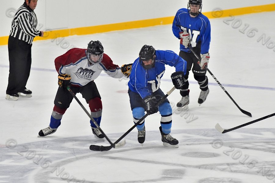 Wheaton College Men\'s Ice Hockey vs Middlesex Community College. - Photo By: KEITH NORDSTROM